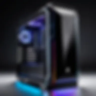 Side view of ABS Master Gaming PC showcasing sleek and futuristic design