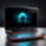 Sleek design of an Alienware laptop showcasing its gaming aesthetics