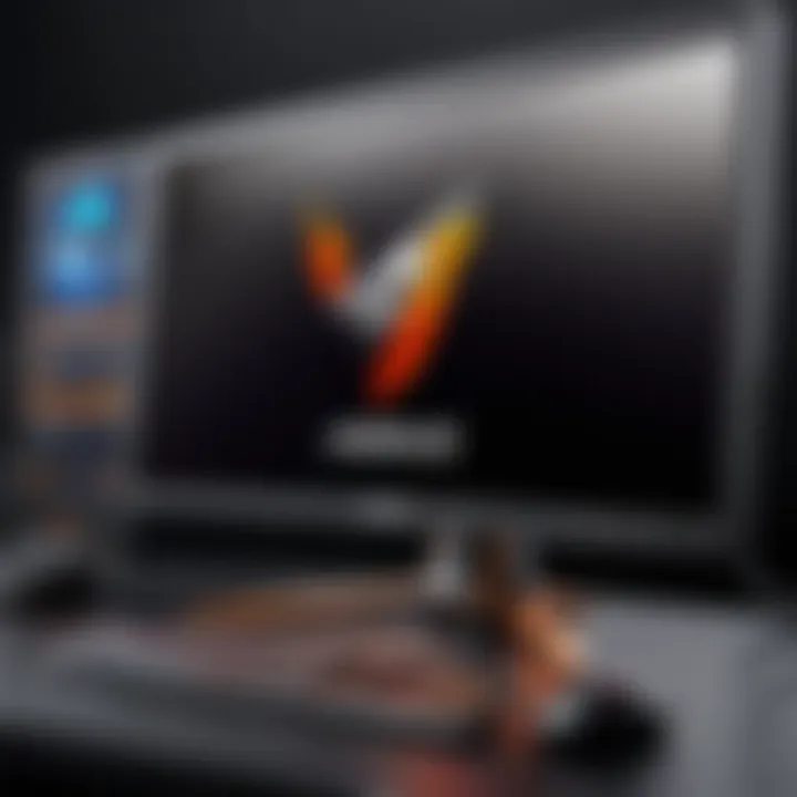 Close-up of Aorus monitor specifications and connectivity options