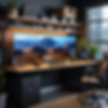 Aesthetic Tech Workstation Featuring Artisan Builds Aesthetic display of a tech workstation with artisan builds