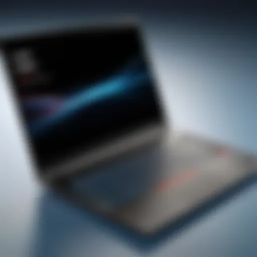 A sleek Lenovo laptop showcasing its modern design