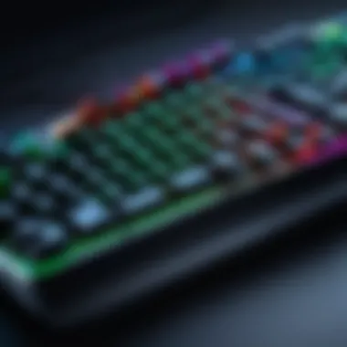 Razer keyboard with customizable lighting features