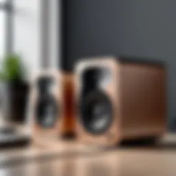Premium desktop speakers showcasing modern design