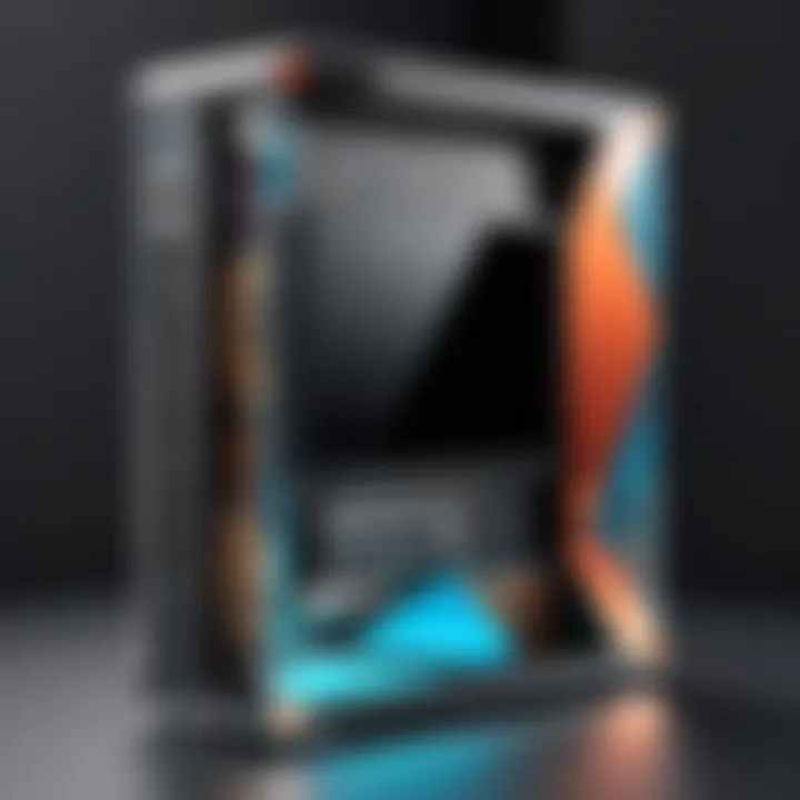 Artistic PC Case with Geometric Design Elements