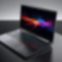 A sleek low-end gaming laptop showcasing its modern design and features.