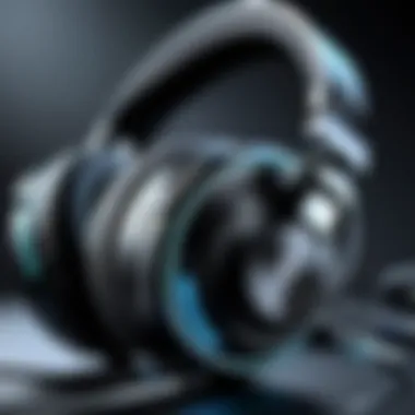 Close-up of headphones showcasing sound quality features