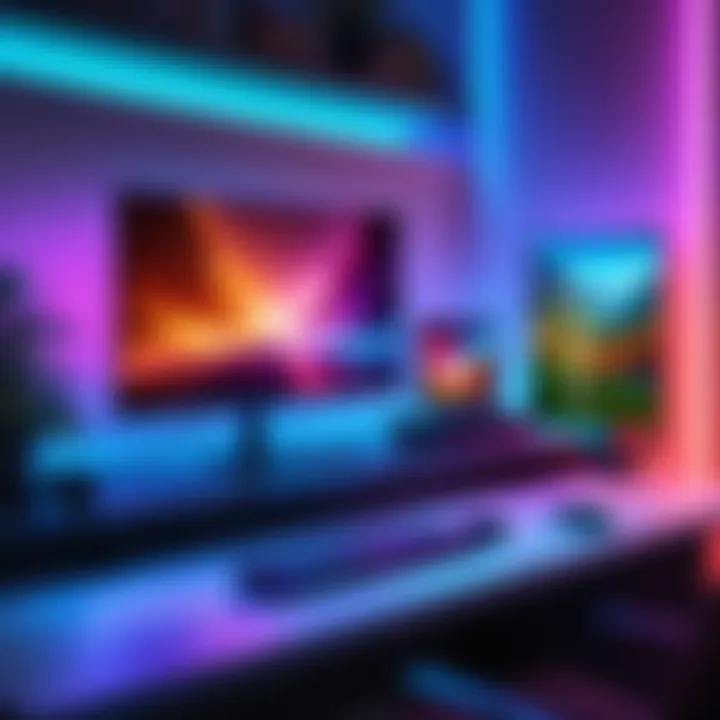 Vibrant RGB lighting setup for content creation