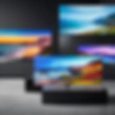 A range of Samsung TVs showcasing different models and sizes