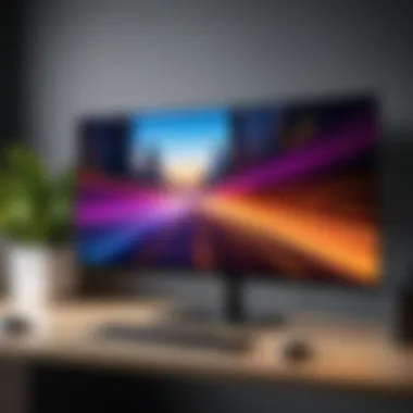 34-inch widescreen monitor bezel-less design