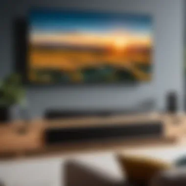 Bluetooth soundbar in a home theater setup