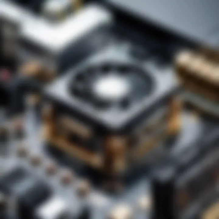 Close-up of a graphics card being installed into a motherboard