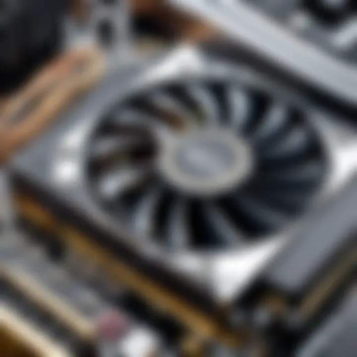 Detailed view of a high-performance graphics card for gaming