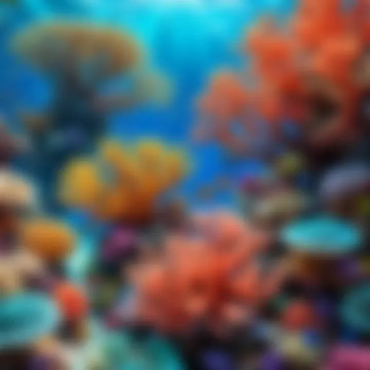 Captivating underwater coral reef