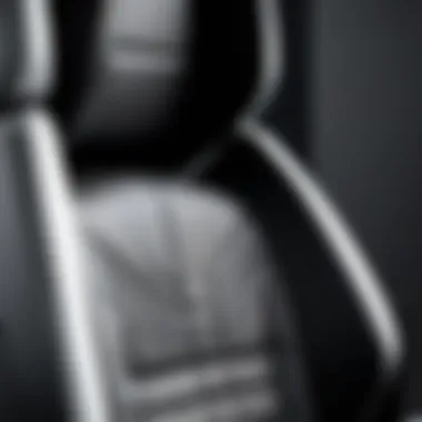 Close-up of car seat office chair features highlighting comfort