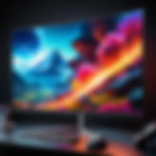 High-resolution gaming monitor showcasing vibrant graphics