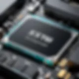 Close-up of an SSD for gaming