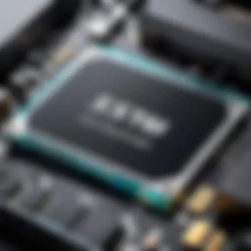 Close-up of an SSD for gaming