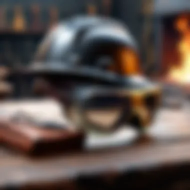 A detailed look at safety gear for blacksmiths, including gloves and goggles