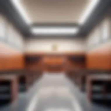 Inside the Halls of Justice Courtroom Interior