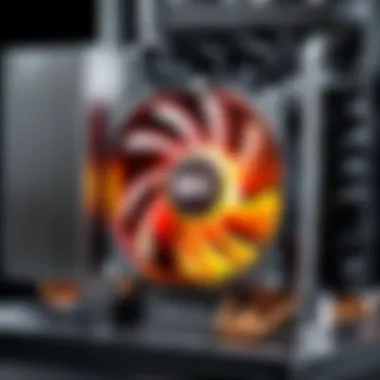 Close-up of high-performance CPU cooling system