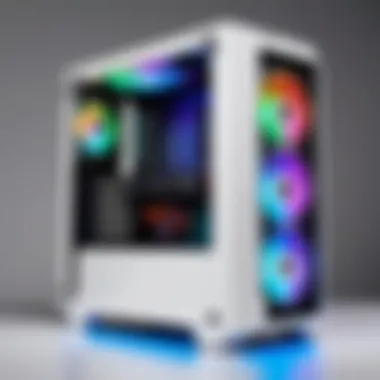 Customizable Lighting Options in White RGB PC Case