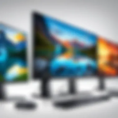 Comparison chart of various Dell monitor models