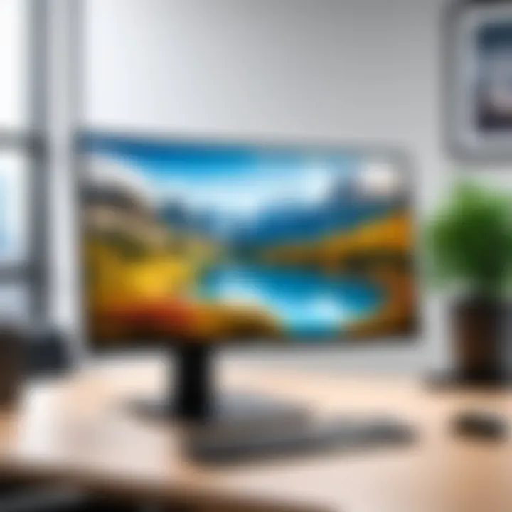 Ergonomic design of a Dell office monitor