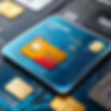 A close-up of various types of credit cards highlighting unique features.