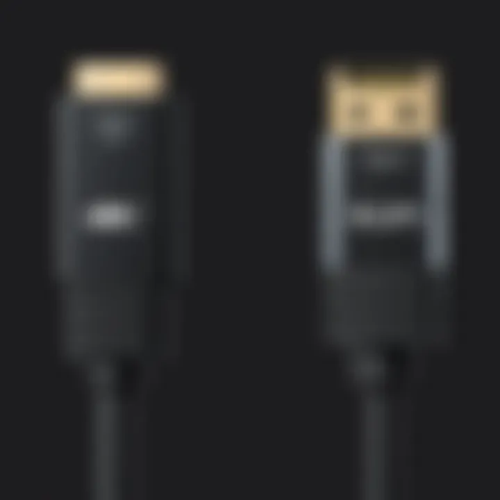 Diagram comparing DisplayPort and HDMI connections