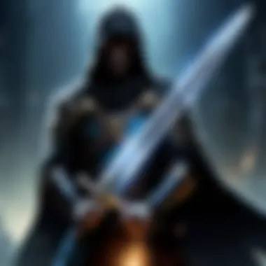 Character wielding a powerful enchanted sword in Elden Ring