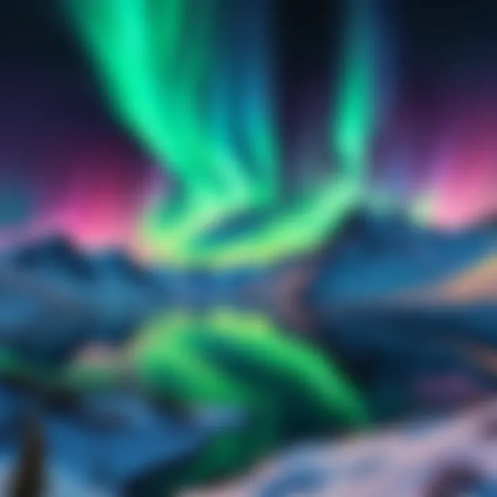 Enchanting aurora borealis dancing in the sky