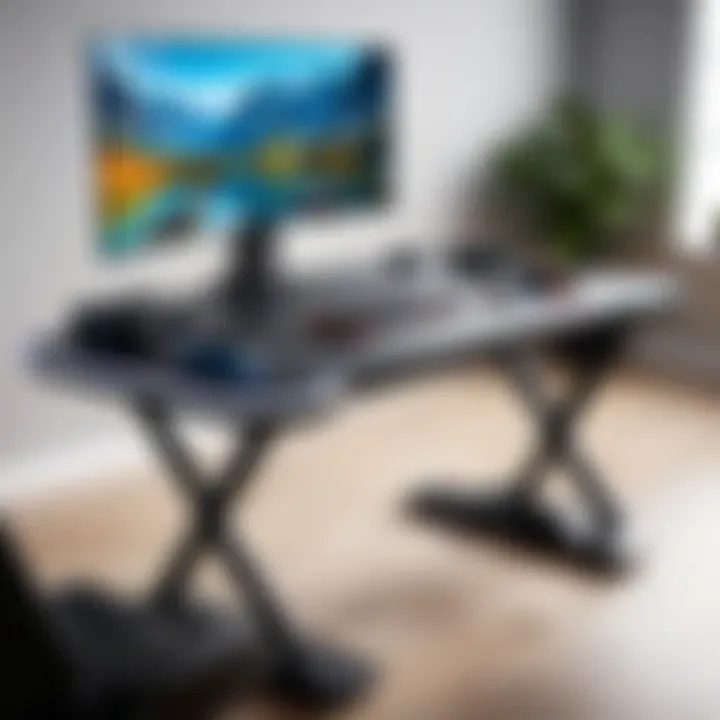 Ergonomic gaming table with adjustable features