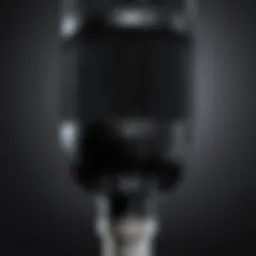 Close-up of a high-fidelity microphone showcasing its sleek design