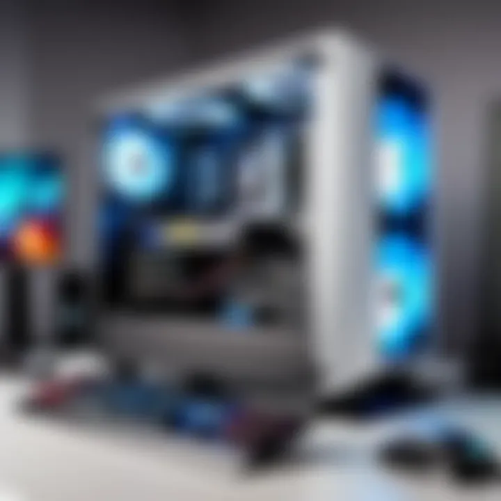 Detailed view of Corsair gaming components