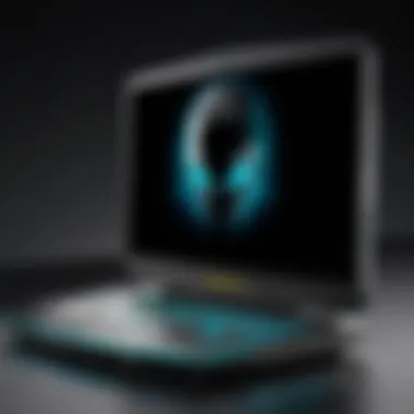 Sleek design of Alienware laptop showcasing its unique exterior and aesthetics