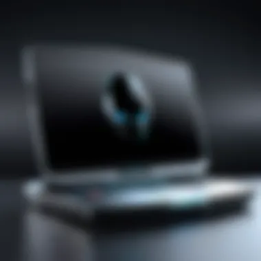 Alienware laptop with futuristic design