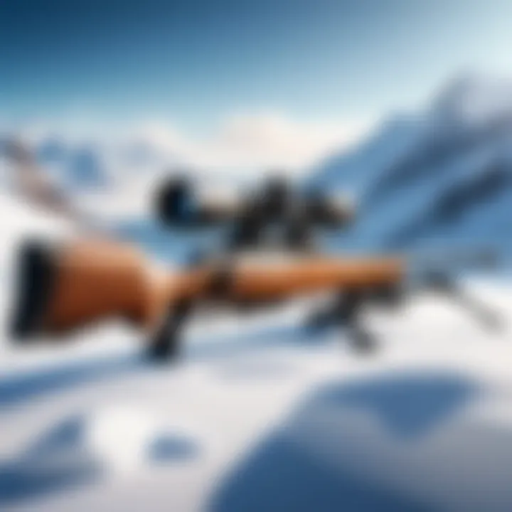 Sniper's Precision in Snowy Landscape