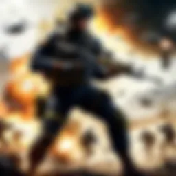 Dynamic gameplay showcasing a battle scene in Call of Duty Warfare Infinite