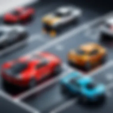 Car Gaming Across Platforms An illustration of popular car games across different platforms
