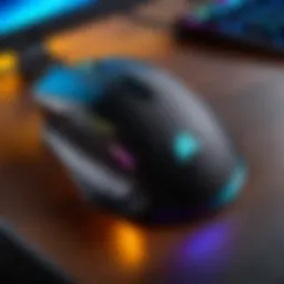 Corsair RGB Pro Wireless gaming mouse showcasing RGB lighting