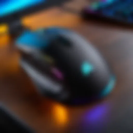 Corsair RGB Pro Wireless gaming mouse showcasing RGB lighting