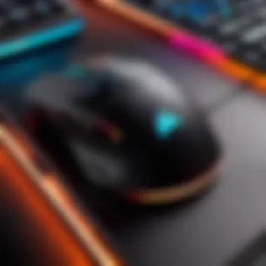 Close-up view of the Corsair RGB Pro Wireless mouse buttons