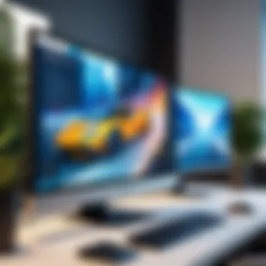 Enhancing Design Work with Large Monitors Creative professionals working on design projects using a large monitor