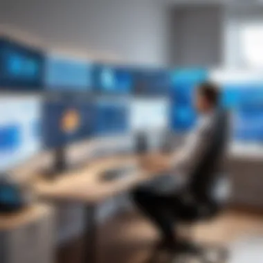 Ergonomic Benefits of Large-Screen Setups Ergonomic workspace featuring a large-screen desktop computer