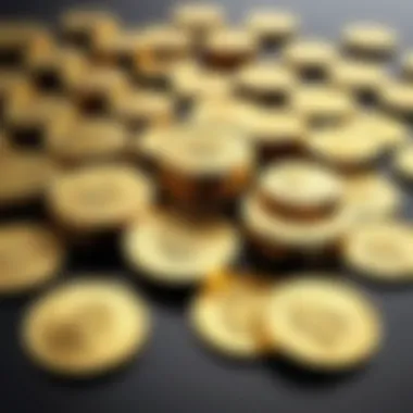 A collection of gold coins illustrating personal acquisition methods.