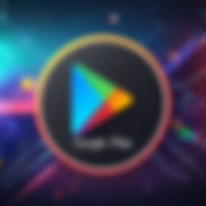 Google Play Games logo on a futuristic background