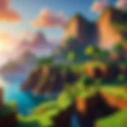 A vibrant Minecraft landscape showcasing a personal survival server environment