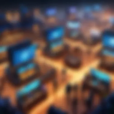 Community Dynamics within MMORPGs A diverse community interacting in a gaming forum.