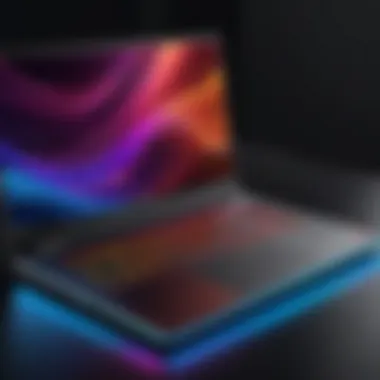 High-performance gaming laptop showcasing sleek design and RGB lighting