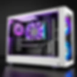 Stylish design of NZXT liquid cooler with screen showcasing sleek aesthetics